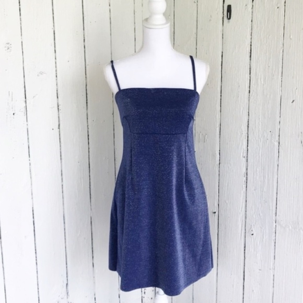 NWOT - Wild Fable - Blue Glitter Mini Dress